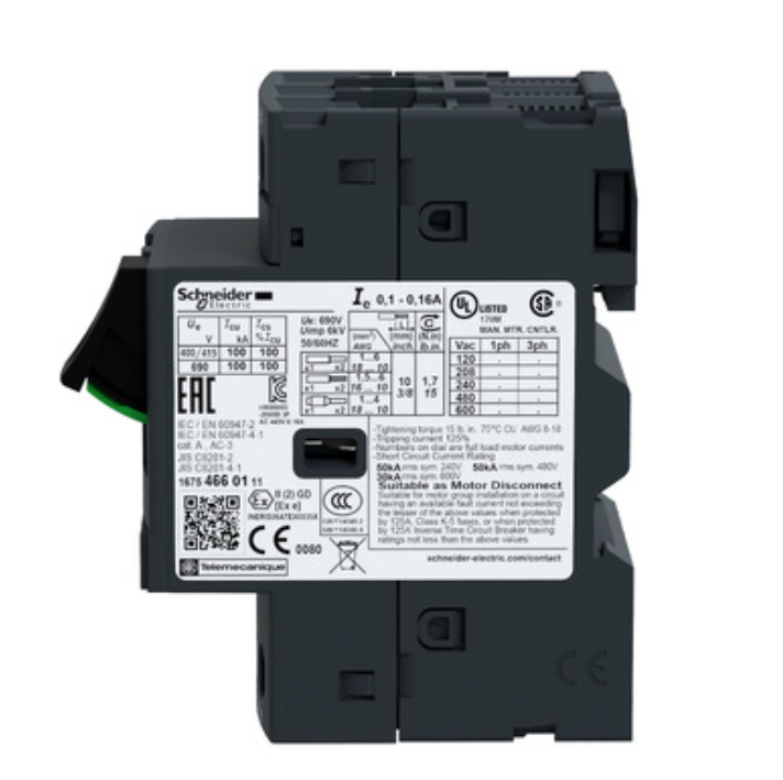 Schneider Electric gv2me10 thermal magnetic circuit breaker