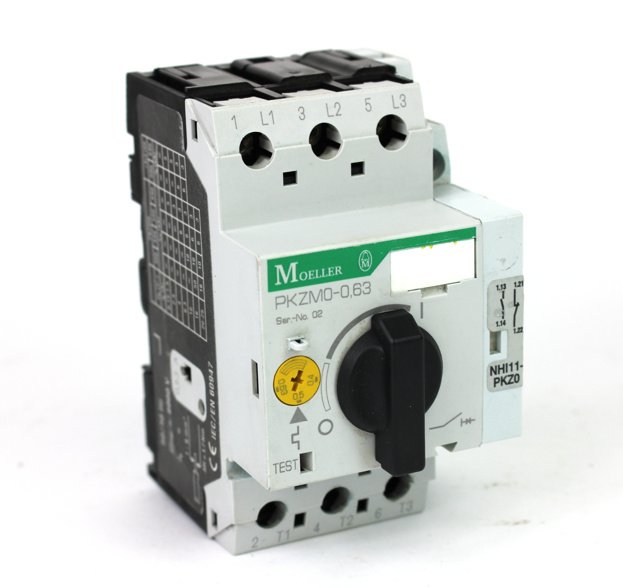 Moeller PKZM0-0.25...6.3 Thermal-Magnetic Motor Protection Circuit Breaker
