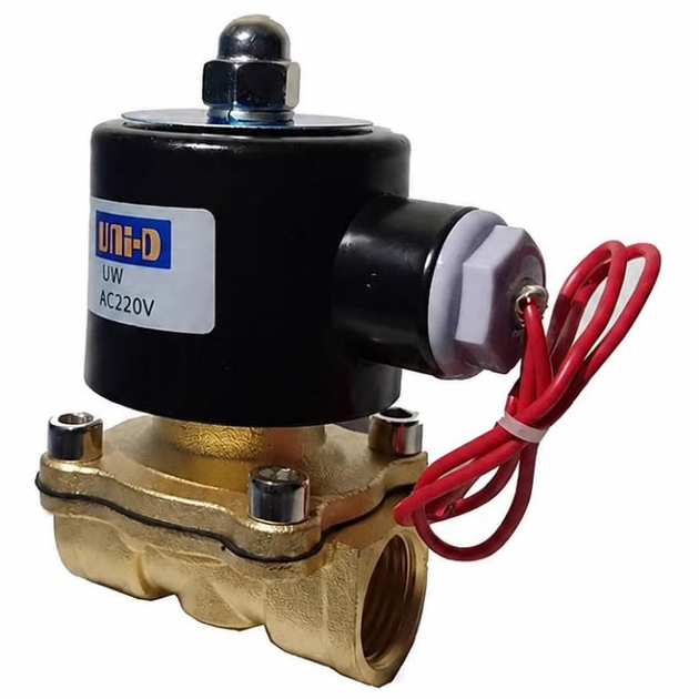 شیر برقی آبی آلیاژی برند یونی-دی (UNI-D) سایز 3/4 اینچ