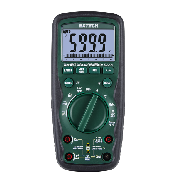 خرید مولتی متر صنعتی Cat IV True RMS برند اکستک مدل EX520