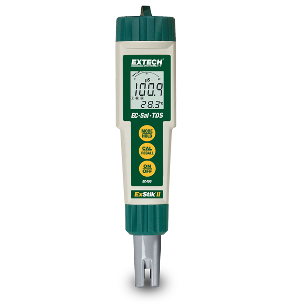 خرید متر هدایت الکتریکی، TDS، شوری و دما برند اکستک مدل EC400