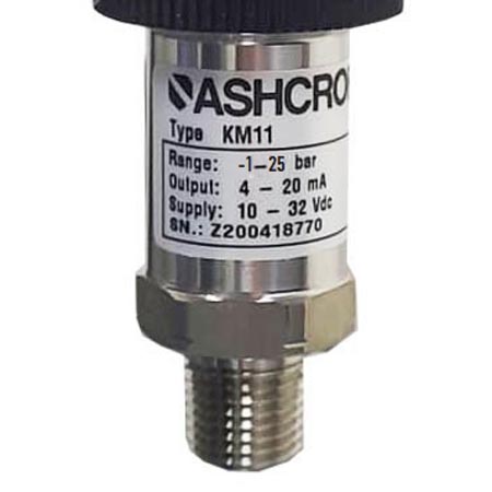 ترانسمیتر فشار قلمی اشکرافت (Ashcroft) مدل KM11 رنج 1- تا 25 بار