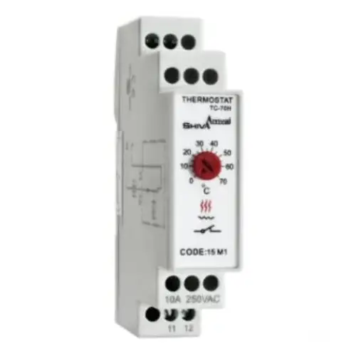 ترموستات تابلویی هیتر  M مدل TC-70H کد 15M1 برند شیوا امواج