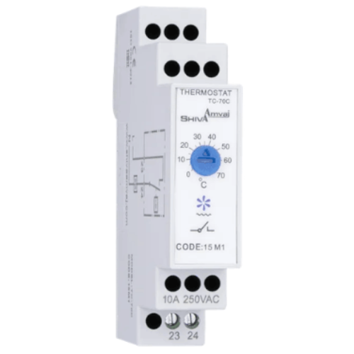 ترموستات تابلویی فن سری M مدل TC-70C کد 15M1 برند شیوا امواج
