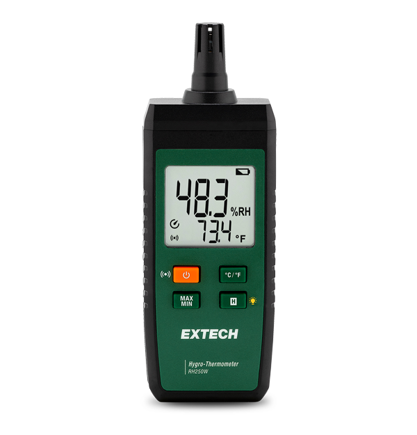 رطوبت‌سنج و دماسنج برند اکستک مدل RH250W