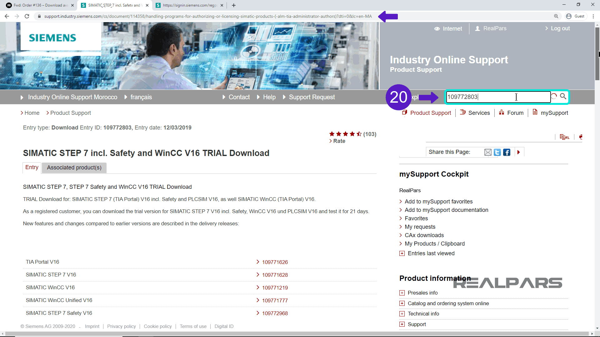 https://pargaran .com/content/uploads/2020/09/Siemens-Download-Page.png